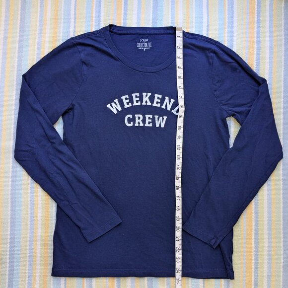 ⭐ J. Crew blue "Weekend Crew" Collector Tee Small - Picture 5 of 10